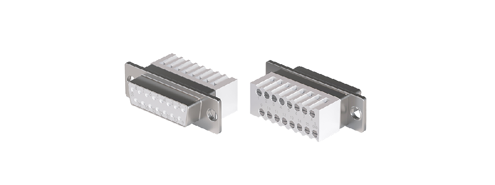 DB15免焊實(shí)心針鍍金母頭5A
